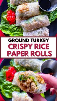 Looking for a twist on traditional dumplings? Try these Crispy Rice Paper Dumplings—packed with lean ground turkey, savory spices, lettuce, and wrapped in crispy rice paper. This recipe offers a healthier alternative to fried dumplings, combining Asian flavors with a lighter touch. #groundturkeyrecipes #dumplings