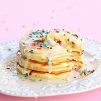 Cake batter pancakes! Everything is better with sprinkles