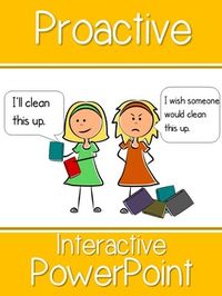 Do your students think being proactive means "to be good?" Teach your students what being proactive really means with this creative PowerPoint for elementary students. If you teach at a Leader In Me school, this goes along perfectly with Habit 1: Be Proactive, of Stephen Covey's 7 Habits of Happy Kids and is a great introduction to being proactive.