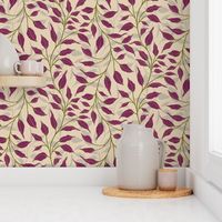 Flow of Dancing Leaves Design HD L 2 Wallpaper | Spoonflower