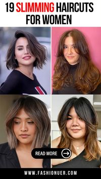 Transform your look with 19 face-slimming haircuts for women that beautifully frame your features. These trendy slimming haircuts include layered bobs, angled lobs, and side-swept bangs, perfect for enhancing natural beauty. From professional styles to casual cuts, these wow-worthy hairstyles work for all hair types. Refresh your look with the best slimming haircuts for a fresh and elegant appearance.