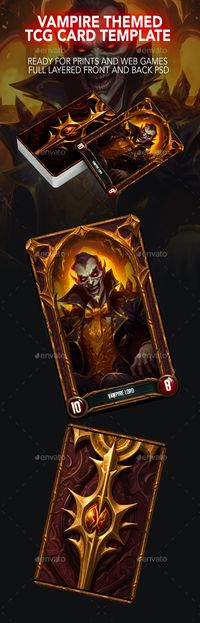 Vampire Themed TCG Card Template - 14 by pose1233 | GraphicRiver