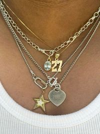 gold and silver mix necklace stack