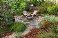 Flagstone and mulch ... lookes lovely