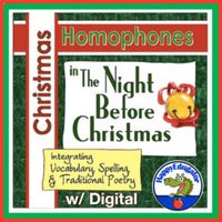 Twas the Night Before Christmas Homophones Search - Printable and Digital