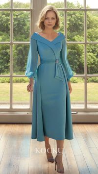 Upgrade your mother of the bride look with our elegant V-Neck Long Sleeves Sheath Pleated Satin Dress. The beaded cocktail dress adds a touch of glamour, while the pleated satin fabric flatters and sculpts your figure. Perfect for any formal occasion, this dress will make you feel confident and stylish.