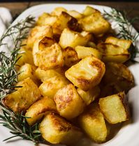 Duck Fat Roast Potatoes ~ Rhubarb & Lavender