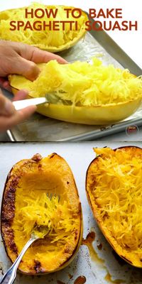 Learn how to roast spaghetti squash in the oven for healthy low carb meal! this easy healthy spaghetti squash is perfect with ground meat sauce.