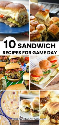 Cooking for your friends or family on game day? These Ten Delicious Sandwich Recipes for Perfect for any Game Day Party!