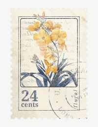 Ephemera flower postage stamp graphic, aesthetic illustration | premium image by rawpixel.com / Tang