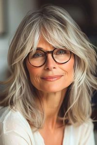 30 Chic Hairstyles for Women Over 60 With Bangs - The Hairstyle Edit