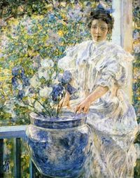 Robert Reid "Woman on a Porch with Flowers", 1906