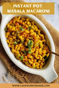 Instant Pot Masala Macaroni is a quick, flavorful fusion pasta with an Indian twist! Creamy macaroni infused with aromatic spices, ready in minutes. One-pot meal perfect for busy weeknights. Kid-friendly, customizable, and packed with veggies. An absolutely effortless comfort food.