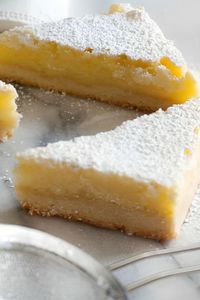 A delicious recipe from Ina Garten is this Lemon Bars, made with unsalted butter, granulated sugar, all-purpose flour, kosher salt, and fresh lemons. This