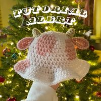 New tutorial is out now for this super cute bucket hat! Make sure to check it out!🐮🍓