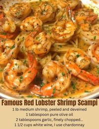 Famous Red Lobster Shrimp Scampi