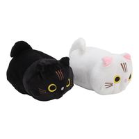 2 peças de boneca de pelúcia Cartoon Cat Children Soft Cute White Black Cat Stuffed Throw Almofada para escritório doméstico   Característica:  modelagem de gatos de desenho animado: cor brilhante e delicada, sem desbotamento, aparência geral requintada e fofa, bonita e prática, adequada para crianças e adultos. Almofada: a boneca pode ser usada como almofada ou travesseiro de soneca, confortável de tocar e abraçar, adequada para sala de estar, quarto, sofá e sofá, carro, etc. Presente maravilhoso: alivie a fadiga durante a viagem ou o trabalho.    Presente perfeito para familiares, entes queridos, amigos, filhos, parentes, colegas etc. no Natal e aniversários. Conjunto de travesseiros para gatos: 2 peças de travesseiro de pelúcia para gatos estão disponíveis, com acabamento fino, preste a