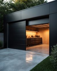 Matte Black Garage 🖤🖤🖤