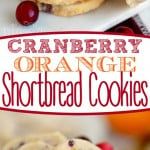 Cranberry Orange Shortbread Cookies