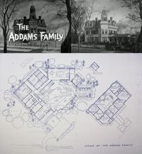 The Addams Family home at 0001 Cemetery Lane — Blueprints