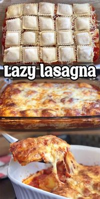 Are your kids about to be out of school for the summer? I'm always looking for easy lunch and dinner recipes to make during the summer months when the kids are home all day. They love baking and cooking with me! This Lazy Lasagna has become a family favorite, and easy enough for the kids to layer in a dish. You can use any sauce and any frozen ravioli for variety! Sometimes we add ground sausage or veggies to the layer, depending on what we have on hand. Last time we added pepperoni slices! So GOOD!!