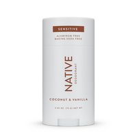 If you are planning to switch to an aluminum-free deodorant, then try Native Sensitive Deodorant with over 15,000 5-Star Reviews. Native deodorant is aluminum-free and contains naturally derived ingredients. This formula was designed to provide odor protection without baking soda. We believe you should not have to choose between a deodorant that makes you feel safe and a deodorant that works. We never use aluminum, parabens, or sulfates in any of our products. At Native we use both safe, synthet