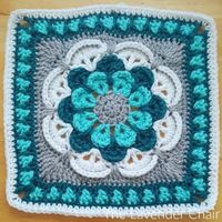 Cascading Daisy Mandala Square Crochet Pattern - The Lavender Chair