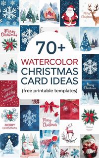 Looking for unique and creative Christmas card ideas? 🎨🎄 70+ watercolor painting prompts, perfect for making personalized holiday greetings. From traditional scenes to whimsical designs, you'll find plenty of inspiration here. Plus, we've included FREE printable templates to help you get started! 🎁 Save this pin for future inspiration and start creating beautiful watercolor Christmas cards today! #watercolorchristmas #christmascards #christmasart #holidaycrafts #diycrafts