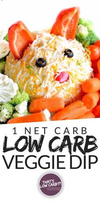 Looking for something to take along for Easter? Try this low carb veggie dip that will help you stick to your plan while enjoying the holiday! #lowcarb #keto #1netcarb #lowcarbrecipe #lowcarbdiet #ketodiet #ketorecipes #vegetables #easter #easterrecipes #dips #recipe #recipes #appetizer via @thatslowcarb