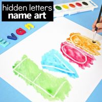 Hidden Name Art Preschool Name Activity - Fantastic Fun & Learning