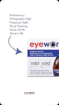 Eyewords™ resources and teaching methodology have received attention and acclaim and were the focus of quantitative research conducted by Stanford University and published in the academic journal Learning and Instruction, Volume 65.  👉 eyewords.com  #multisensorysightword #eyewords #scienceofreading