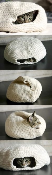 Free Pattern – Crochet Cat Bed – Crochet