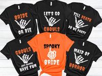 Spooky Bachelorette Party Shirt Spooky Bridal Shower T-shirt - Etsy