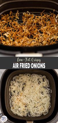 Follow this super easy recipe to prepare air fryer crispy onions at home. And there is no need to deep fry onions in a ton of oil to get the crispy caramelized taste and texture. A healthy alternative to deep-fried onions to use in different dishes like soups, salads, or Indian biryanis and curries. #watchwhatueat #airfryeronion #crispyonion