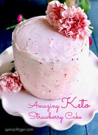 I made this for Graces Smash Cake. It is the world's best Keto Strawberry cake, cupcakes or layer cake! It also has a frosting recipe I didn’t try. See the nest pin for the frosting I used. #ketostrawberrycupcakes #ketostrawberrycake #ketocreamcheesefrosting via @angelaroberts