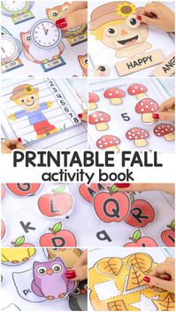 Printable Fall Quiet Book - Activity Book for Pre-K and K - Easy Peasy and Fun