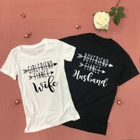 Couple WIFE Husband T-shirt BOYFRIEND Fiance Husband GIRLFRIEND Fiance Wife Engagement Shirts Couples Shirts Just Engaged Wedding Gift