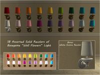 Mod The Sims - "Wall Flowers" Light - 18 Shade Recolors + White Sconce Recolor