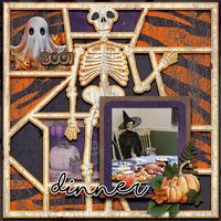 Harrowing Halloween Digital Scrapbooking Paper and Elements