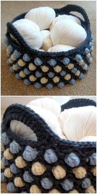 I am going to show you some #crochet #basket patterns which will increase your home décor!Honeycomb Pop Basket