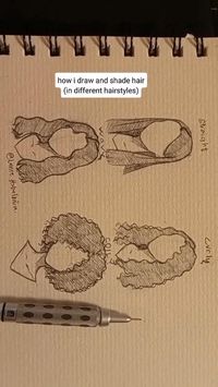 Different hairstyles drawing Original video by: ln3arts  If you are passionate about art and want to start, on the link in my bio you can find art supplies that will help you start your artistic journey. #art #arttutorial #drawing #drawingtutorial #howtodraw #sketch #digitalart