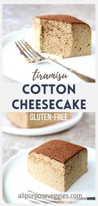 If you are a coffee fan you’ll love this velvety soft tiramisu cake inspired by the ever-popular Japanese Cotton Cheesecake soft tiramisu~ #tiramisu #coffeecheesecake #mochacheesecake #healthycheesecake #glutenfreecake #coffeedessert