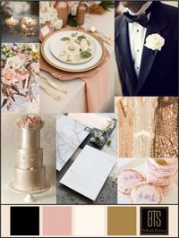 Wedding Colors: Copper, Blush, Ivory, and Black