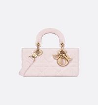 Sac Lady D-Joy Small Denim Macrocannage rose | DIOR