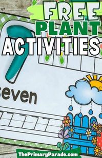 Don’t miss my printable hands-on spring flower activity for kids to enjoy creating flowers while building fine motor skills and number sense. These fun plant themed activities are perfect flower worksheets and printables to use this March and April.