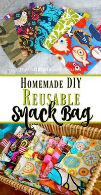 This homemade snack bag tutorial is so easy to make!