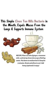 Clove Tea Health Benefits 😌   #tea #clovetea #fyp #life #Wellness #women #men #naturalhealing #health #WellnessSecrets #healing