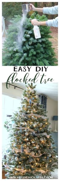 Who knew it was this easy! DIY Flocked Tree!! artsychicksrule.com