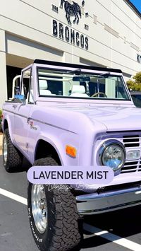 Vintage Broncos | 💜 What do you like most about this Lavender Mist + Snow White leather interior combo❓🤌🏼 This modernized classic is shown with chrome trim… | Instagram