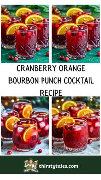 "Discover the perfect blend of flavors with our Cranberry Orange Bourbon Punch Cocktail Recipe! This refreshing drink combines the tartness of unsweetened cranberry juice with the warmth of bourbon, creating a delightful bourbon cocktail that's perfect for any occasion. Whether you're hosting a party or enjoying a cozy night in, this recipe is a must-try. Explore more delicious bourbon cocktail recipes and elevate your mixology game with this easy-to-make punch!"